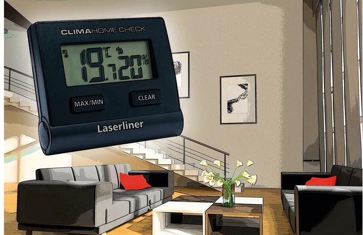 Produktbild Laserliner Thermo-/Hygrometer ClimaHome-Check Black Digital