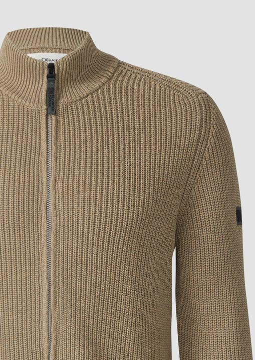 Produktbild S.Oliver Strickjacke Struktur-Strickjacke mit Eingrifftaschen und Reissverschluss (XL)