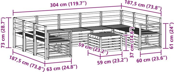 Produktbild vidaXL Outdoor-Sofa