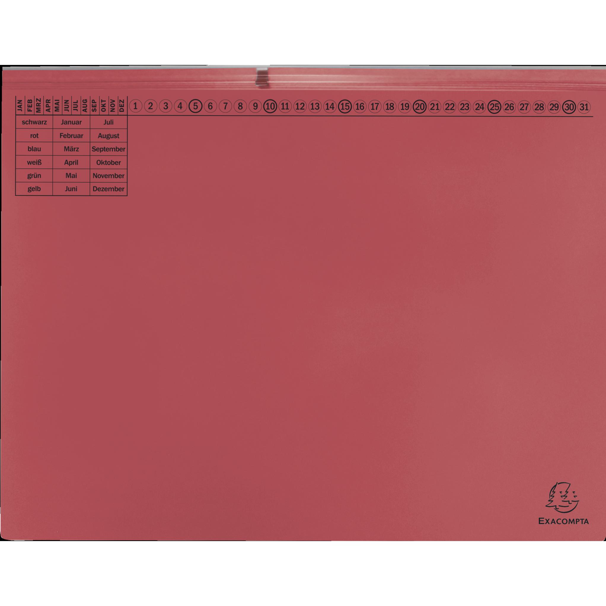 Exacompta, Mappe, 25 Hängehefter Exaflex Karton rot 2 x Amtsheftung (200 x)