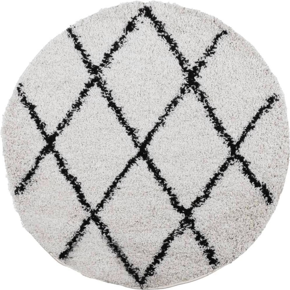 VidaXL, Teppich, Teppich Shaggy Hochflor Modern Ø 120 cm (120 x 120 cm)