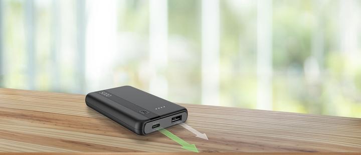 Actual product image Cellularline Power Bank 5000 - Black (5000 mAh, 12 W, 18.50 Wh)