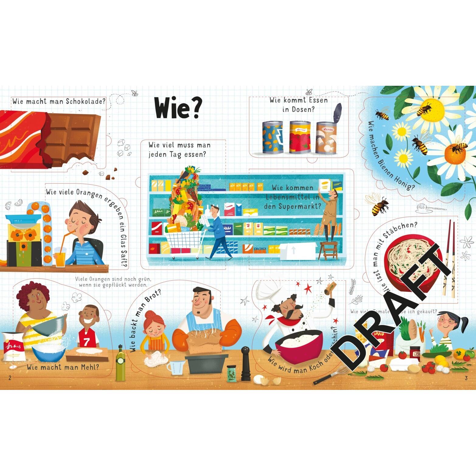 Thumbnail - Kommt unser Essen aus dem Supermarkt, Kinderbücher von Peter Donnelly, Katie Daynes