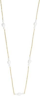 Produktbild Silver Cat - Gold Plated Long Necklace with Freshwater Pearls SC560