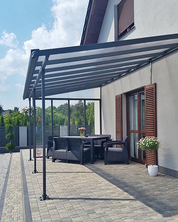 Actual product image NSH Nordic Palram - Canopia Feria patio roof 16.1 m2, anthracite grey (540-031)