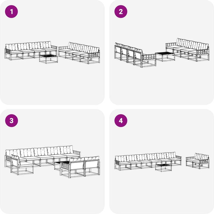 Produktbild vidaXL Outdoor-Sofa