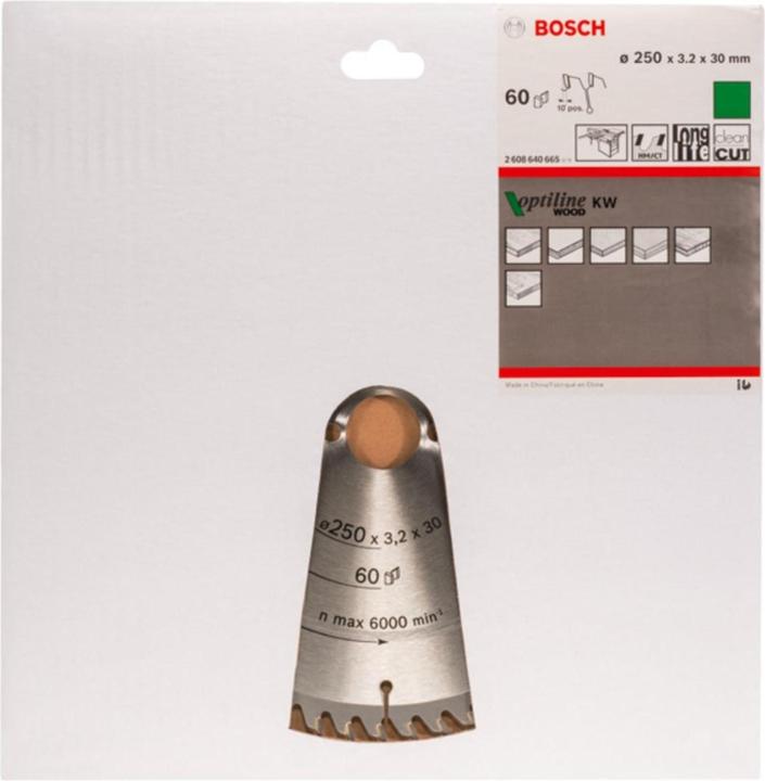 Produktbild Bosch Professional Zubehör PRO Wood Kreissägeblatt, 250 x 3.2 x 30 mm