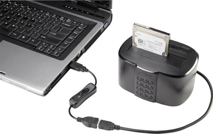 Actual product image Renkforce USB-Anschlusskabel A/Lightning mit Ein-/Aus-Schalter 0.3 m (0.30 m, USB 2.0, 2.50 W)