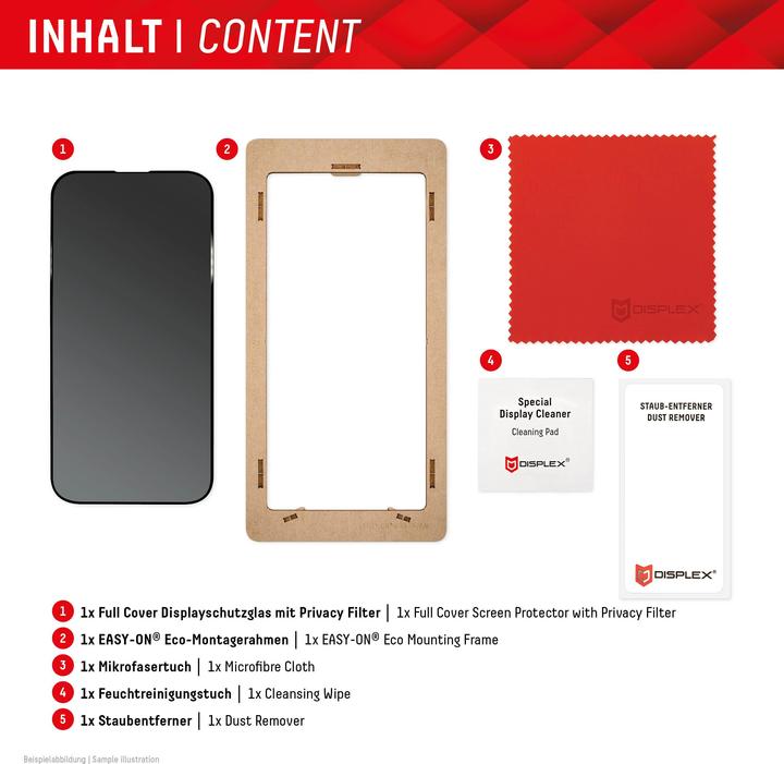 Produktbild Displex Real Glass, Privacy Full Cover Panzerglas (1 Stück, Samsung Galaxy S24, Samsung Galaxy S25)
