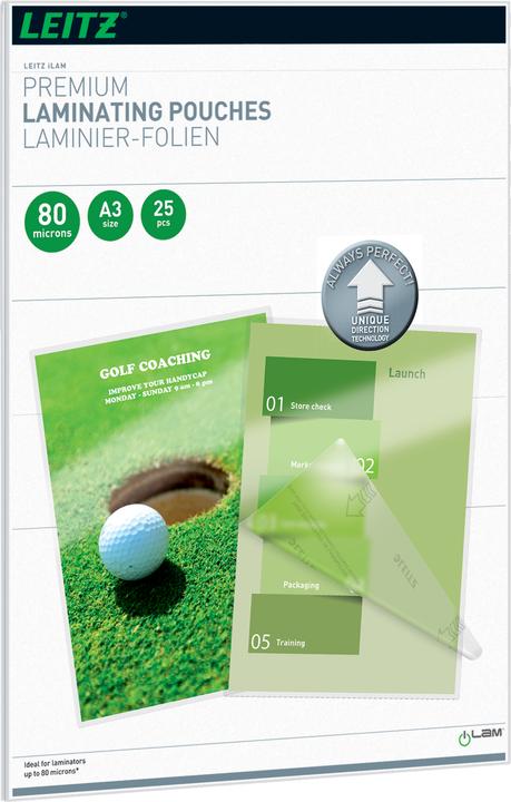 Immagine prodotto Leitz Film di laminazione (A3, 25 pz., 80 µm)