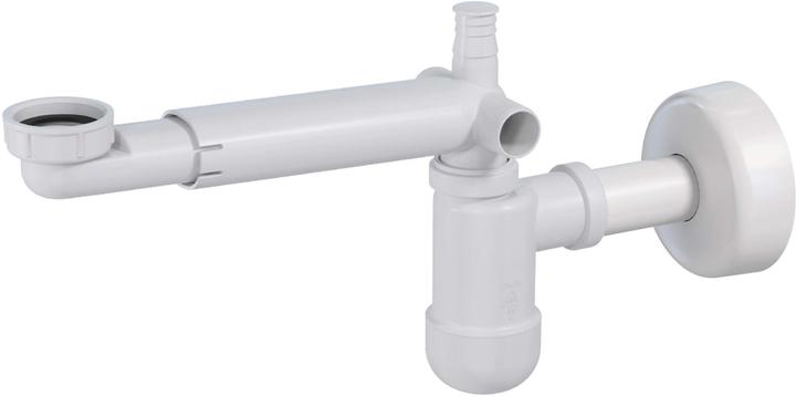 Actual product image Deante Syfon butelkowy Space Sever 5/4" DN32 oszczędzający miejsce z przedłużką biały (NHC 633K) (1 1/4")