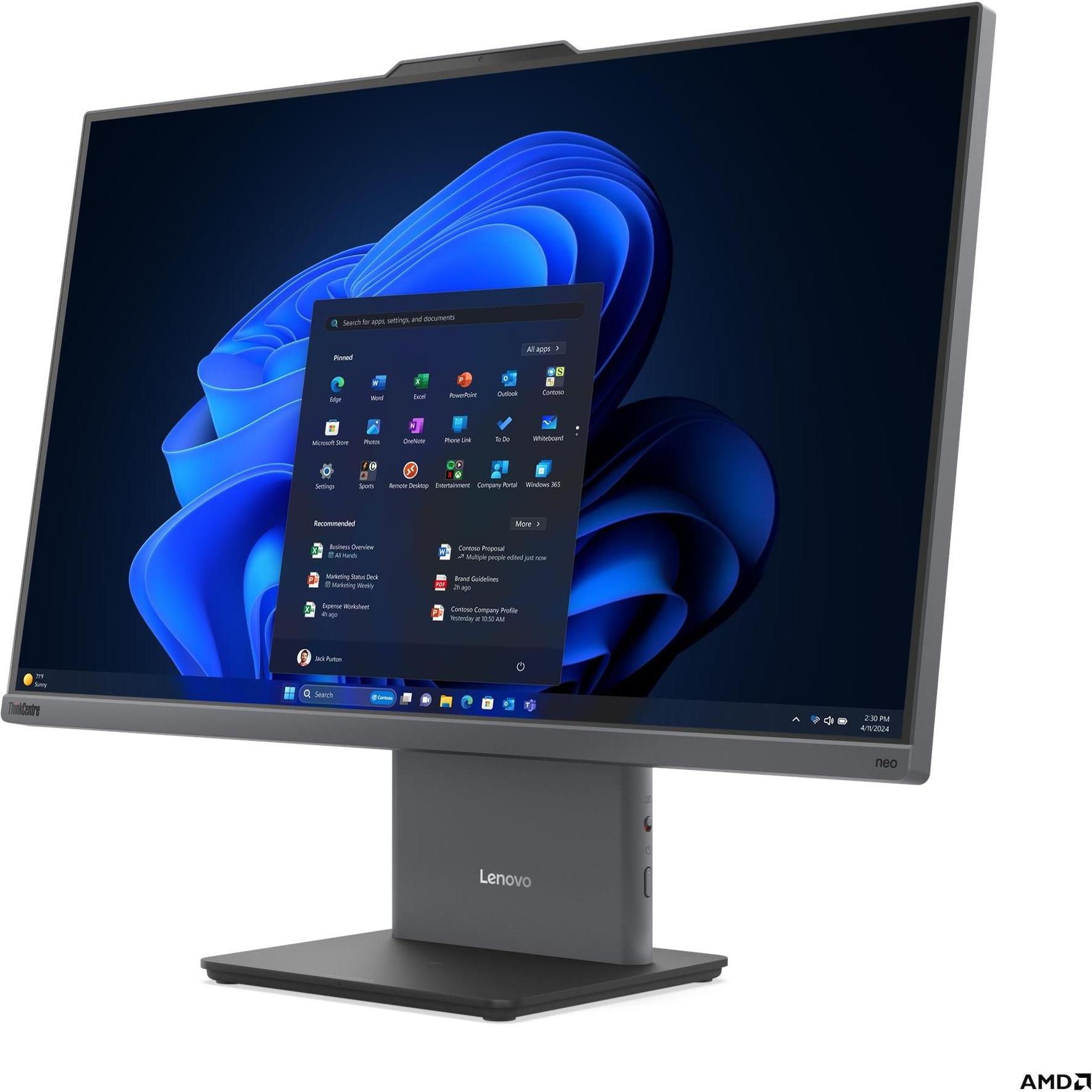 Lenovo ThinkCentre neo 55a 24 Gen 6 (512 GB, 16 GB, AMD Ryzen 5 220), PC, Grau