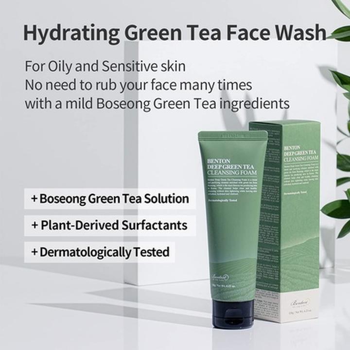 Produktbild Benton deep green tea cleansing foam (Reinigungsschaum, 120 ml)