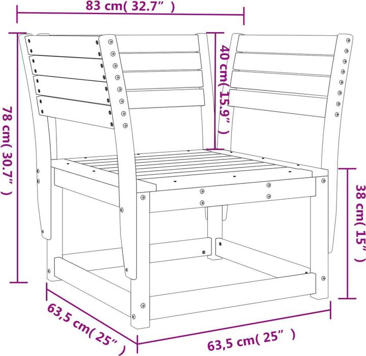 Produktbild vidaXL Gartenstuhl