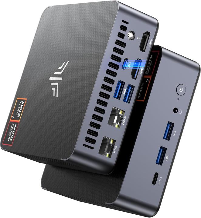 Image du produit NiPoGi Mini-PC AM21 mit Ryzen 7 und 4K Quad Display (32 Go, 1000000 Go)