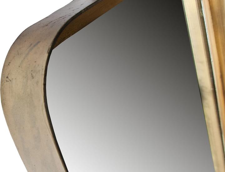 Actual product image Woood Mirror Slender Metal Antique Brass (31 x 145 cm)