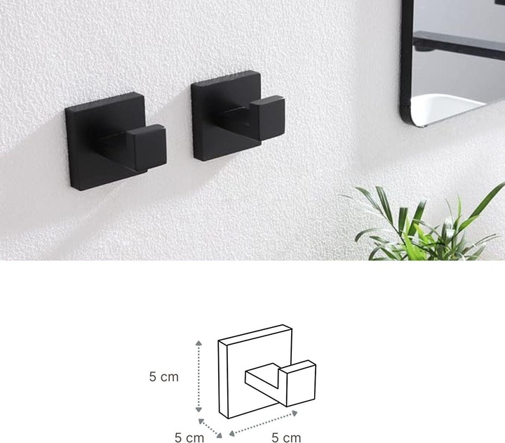 Actual product image Hermex Towel rail set 5-piece bathroom hardware Toilet roll holder