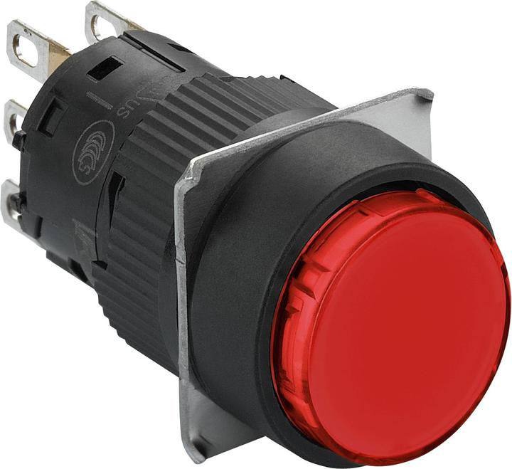 Actual product image Schneider Electric Illuminated push-button, red Ř 16, flat, o. XB6EAW4B1P