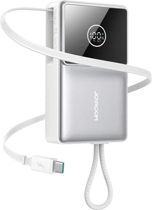 Joyroom JR-PR1 22.5W Built-in Retractable Cable Powerbank10000mAh White V1.0 (10000 mAh, 22.50 W, 38.50 Wh)