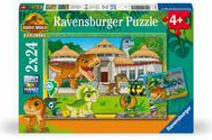 Actual product image Ravensburger Children's jigsaw puzzle 12001057 - Jurassic World Explorers - 2x24 pieces Jurassic World Explorers (24 pieces)
