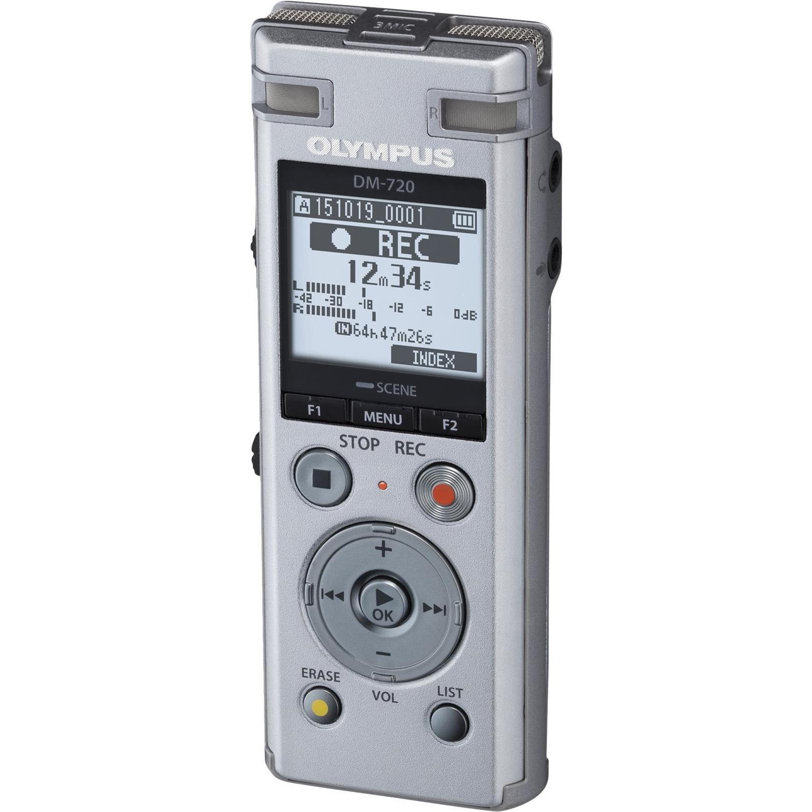 Olympus DM-720 Meet & Record Kit small (4 GB), Diktiergerät, Silber