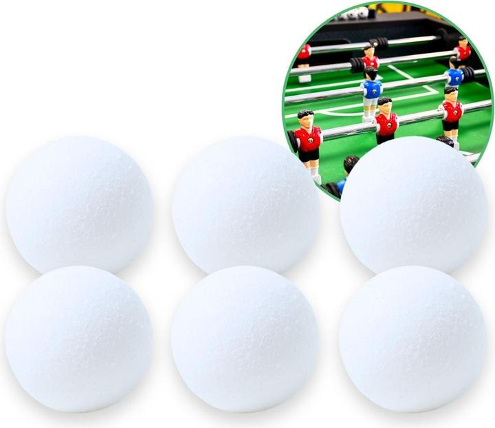 Hermex Set di 6 palline da calcio balilla Palline da calcio balilla Palline di ricambio Mini palloni da