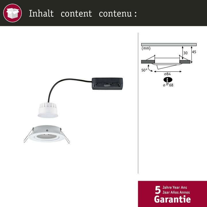 Image du produit Paulmann Einbauleuchte Nova Zigbee (500 lm)