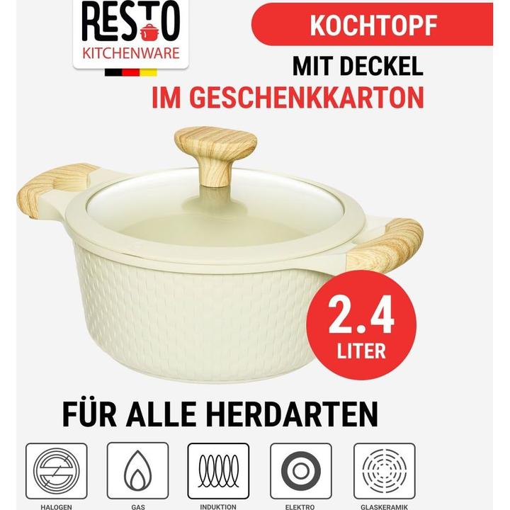 Produktbild Resto CASSEROLE D20CM 2.4L/93801 (20 cm, Kochtopf, Aluminium)