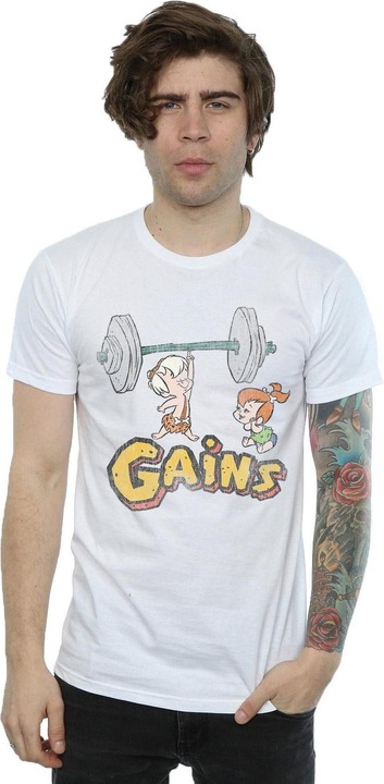 Immagine prodotto The Flintstones Bam Bam Gains Distressed Maglietta Uomo (M)
