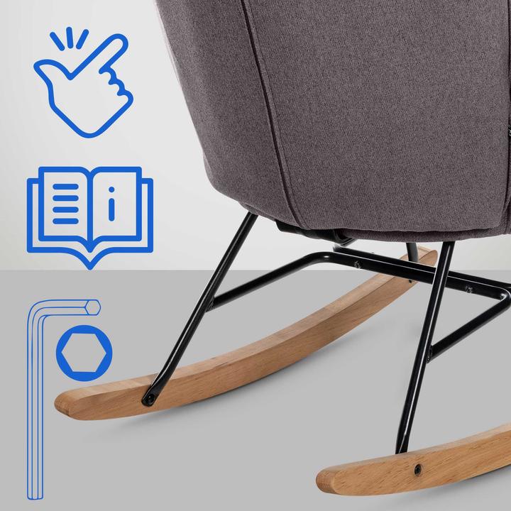 Actual product image CLP Chair Sanka Fabric, Dark Grey