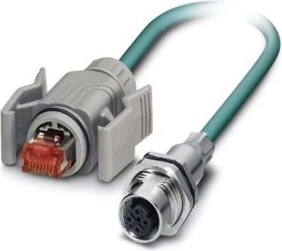 Image du produit Phoenix Contact Câble réseau VS-M12FSBP-IP67-93E-LI/2.0 - câble - réseau (UTP, CAT5e, 2 m)