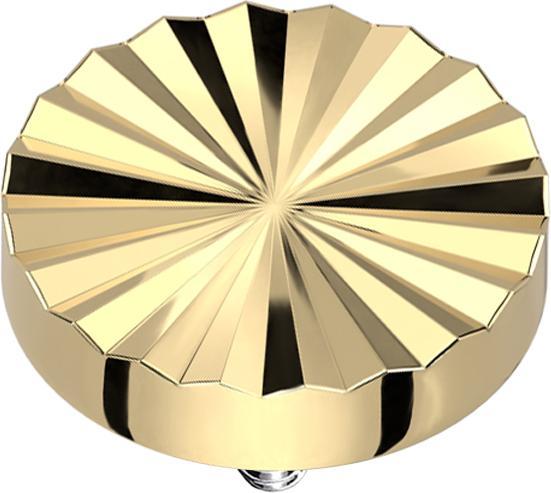 Immagine prodotto Star Piercing Dermal Anchor Diamantschliff Scheibe rund vergoldet (senza ottone, Titanio G23)