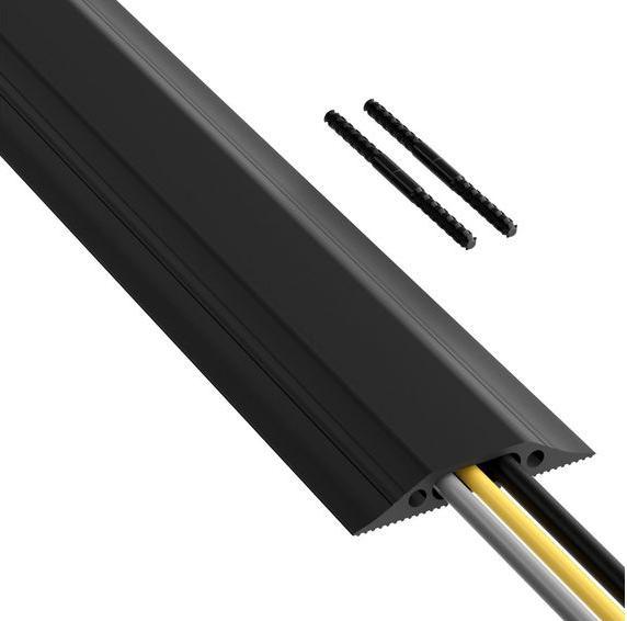 Produktbild RS PRO Medium Duty Black Floor Cable Cover - 9m (Kabelbrücke, 900 cm)