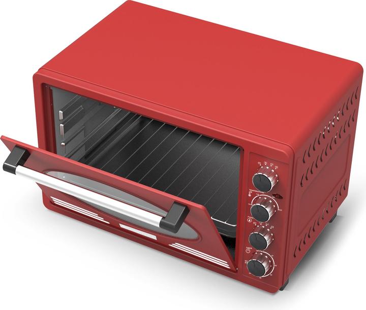 Produktbild TurboTronic By Z-Line Retro Minibackofen mit Umluft 45L Red