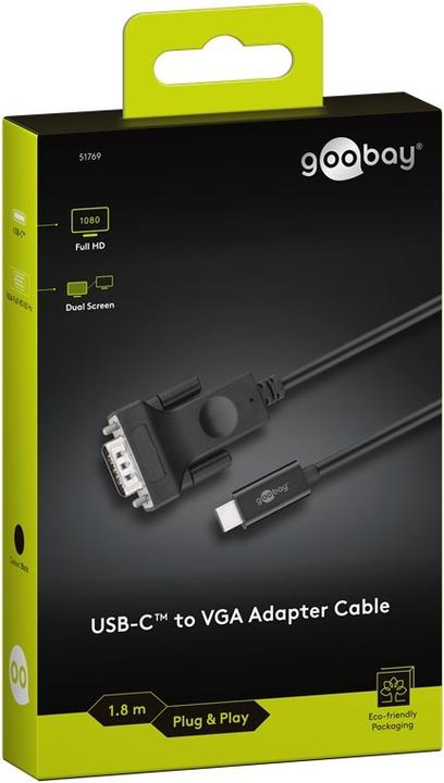 Produktbild Goobay USB Typ C – VGA (1.80 m, VGA, USB Typ C)