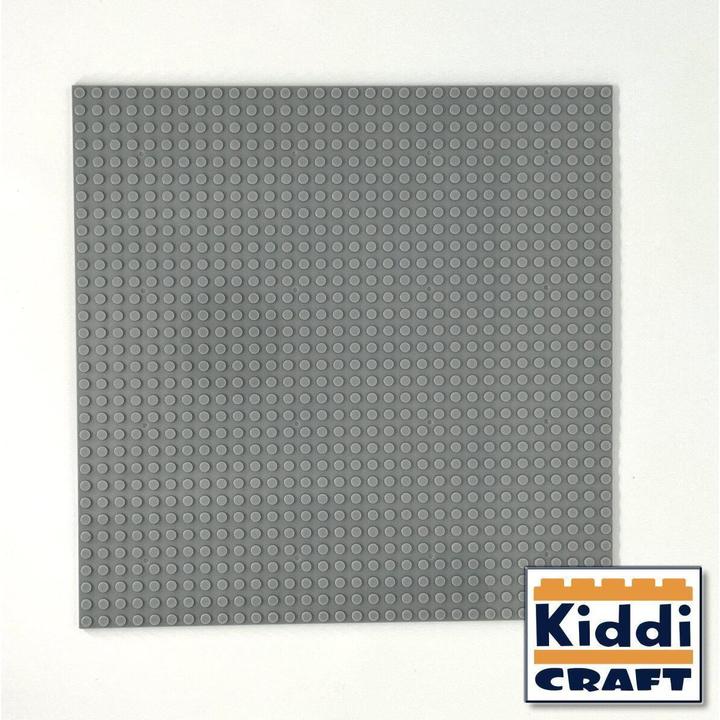 Produktbild Kiddicraft Stackable Baseplate 32 x 32 Noppen (25,5 x 25,5cm) Hellgrau