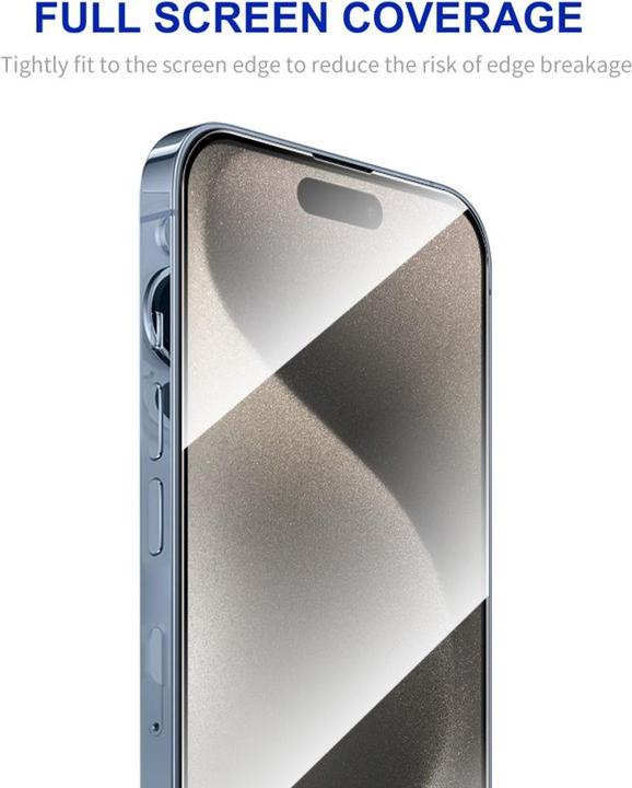 Actual product image Enkay Easy Glass armoured glass screen protector (1 pcs., Apple iPhone 15 Pro)