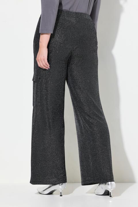 Actual product image Miamoda traight fit cargo pants with glitter effect (44)