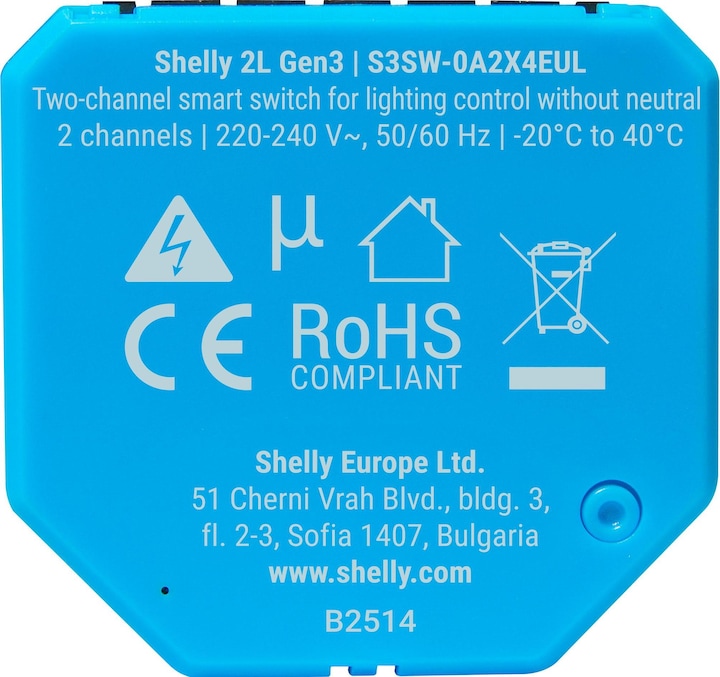 Energie-Label Shelly 2L Gen3 (Schaltaktor)