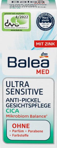 Produktbild dm Balea Med Ultra Sensitive Anti-Pickel (50 ml, 24h Creme)