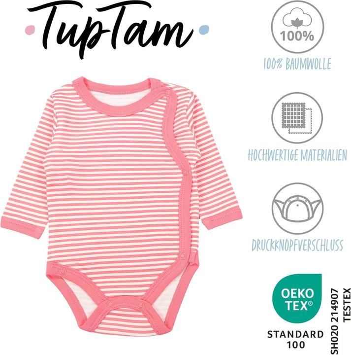 Produktbild TupTam Langarm Wickelbody - 5er Set (80)