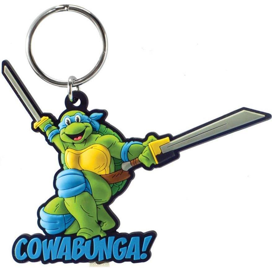 Monogram Int., Bambini, Portachiavi, Teenage Mutant Ninja Turtles Soft Touch PVC Taschenanhänger Leonardo, Multicolore