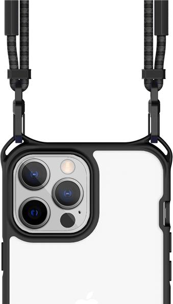 Produktbild Itskins Drop-Protection Cover mit Kordel HYBRID SLING black and transparent