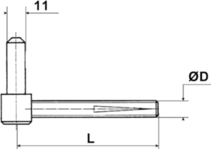 Actual product image Dowel pin M10 Mandrel 11mm