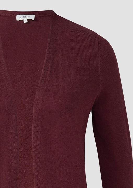 Produktbild s.Oliver Strickjacke Feinstrickjacke mit Rollkante am Saum (40)