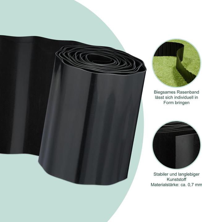 Produktbild Relaxdays Rasenkante Kunststoff 9 Meter (900 cm)