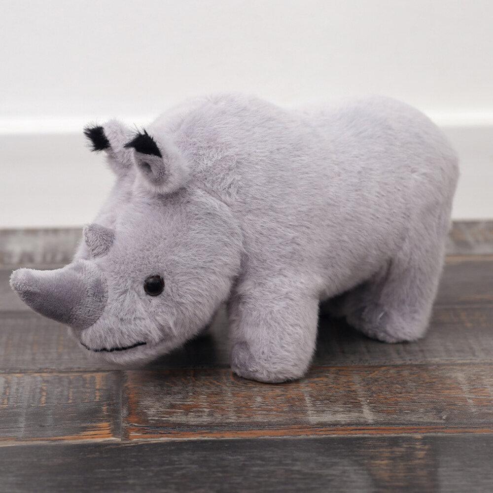 [n]fibrecare Plüsch Nashorn Maskottchen Plüsch Kuscheltier Grau 30cm (30 cm)