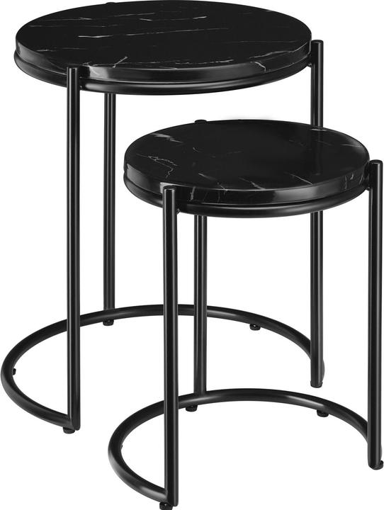 Actual product image tectake Side table Ellsa, marble top, steel frame