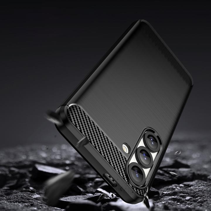 Actual product image Hurtel Carbon Case Flexibles Silikon für Xiaomi Poco F7 Pro - Schwarz (Xiaomi Poco F7 Ultra)