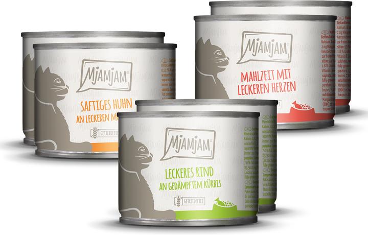 Produktbild Mjamjam Katzen-Nassfutter (Adult, 6 Stk., 1200 g)
